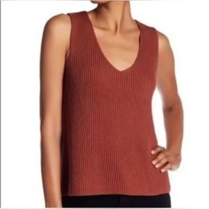 Vince Rib Knit Sweater Tank/Vest Top XS
